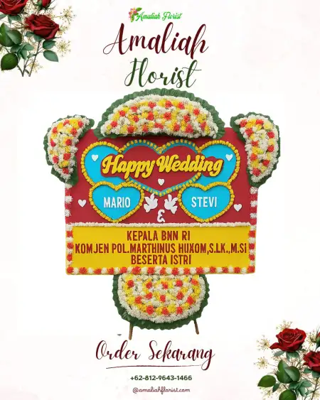 Papan Bunga Pernikahan Mulyaharja